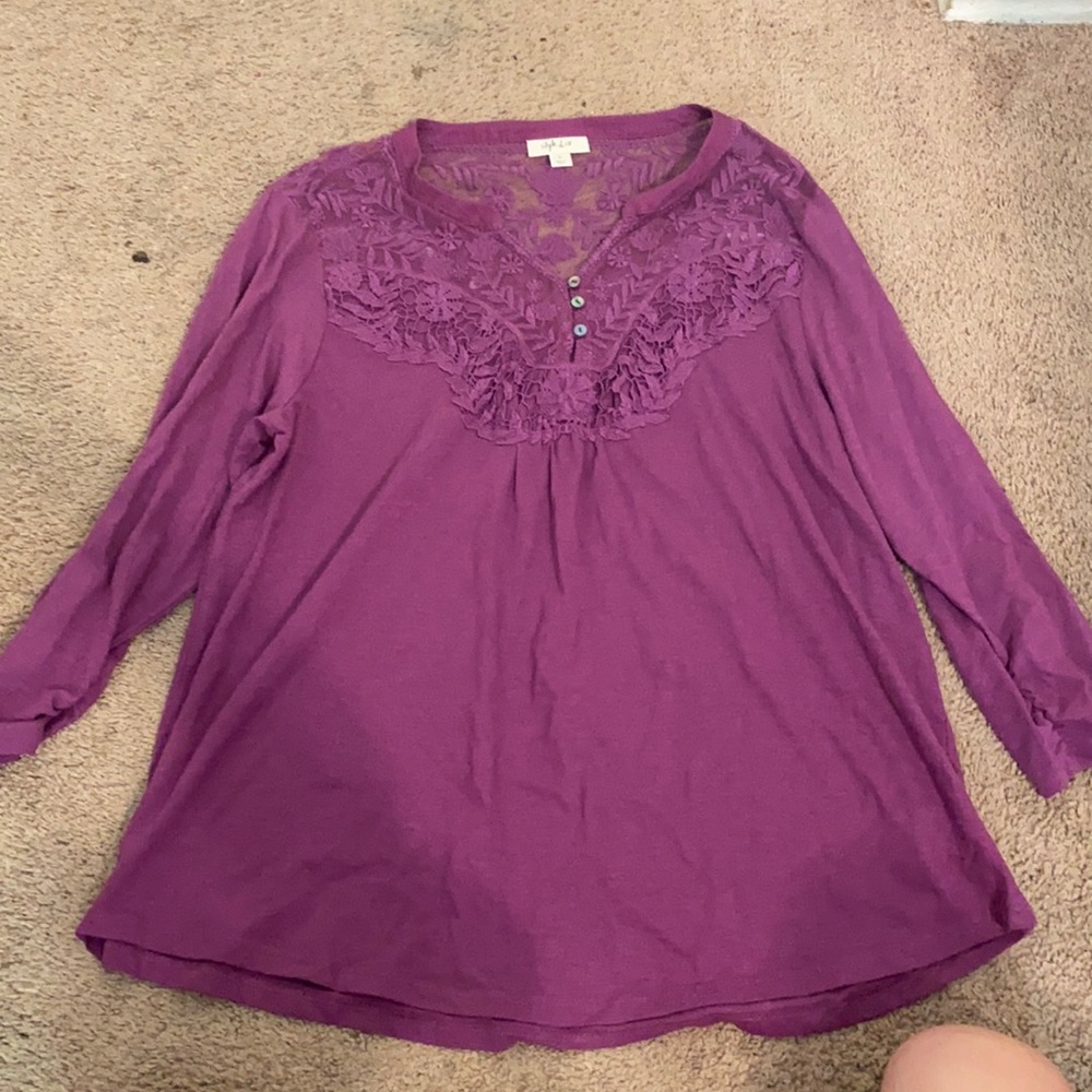 Purple style & co blouse